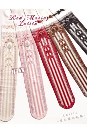 Red Maria Sweetheart Popcorn Tights